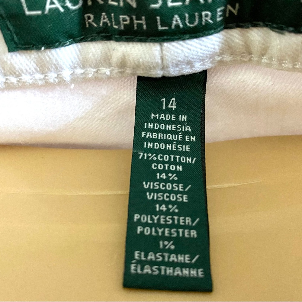 Lauren jeans Ralph Lauren white modern curvy fit jeans. - Picture 7 of 15